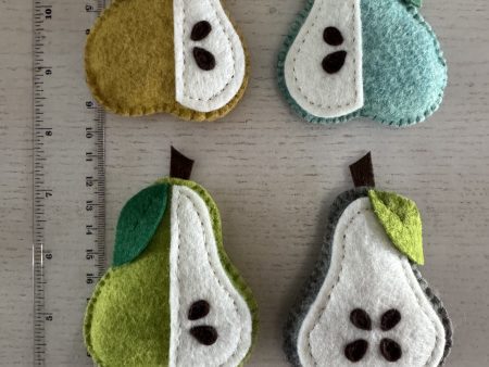 Adorable Felt Pear Magnets - 4 variations