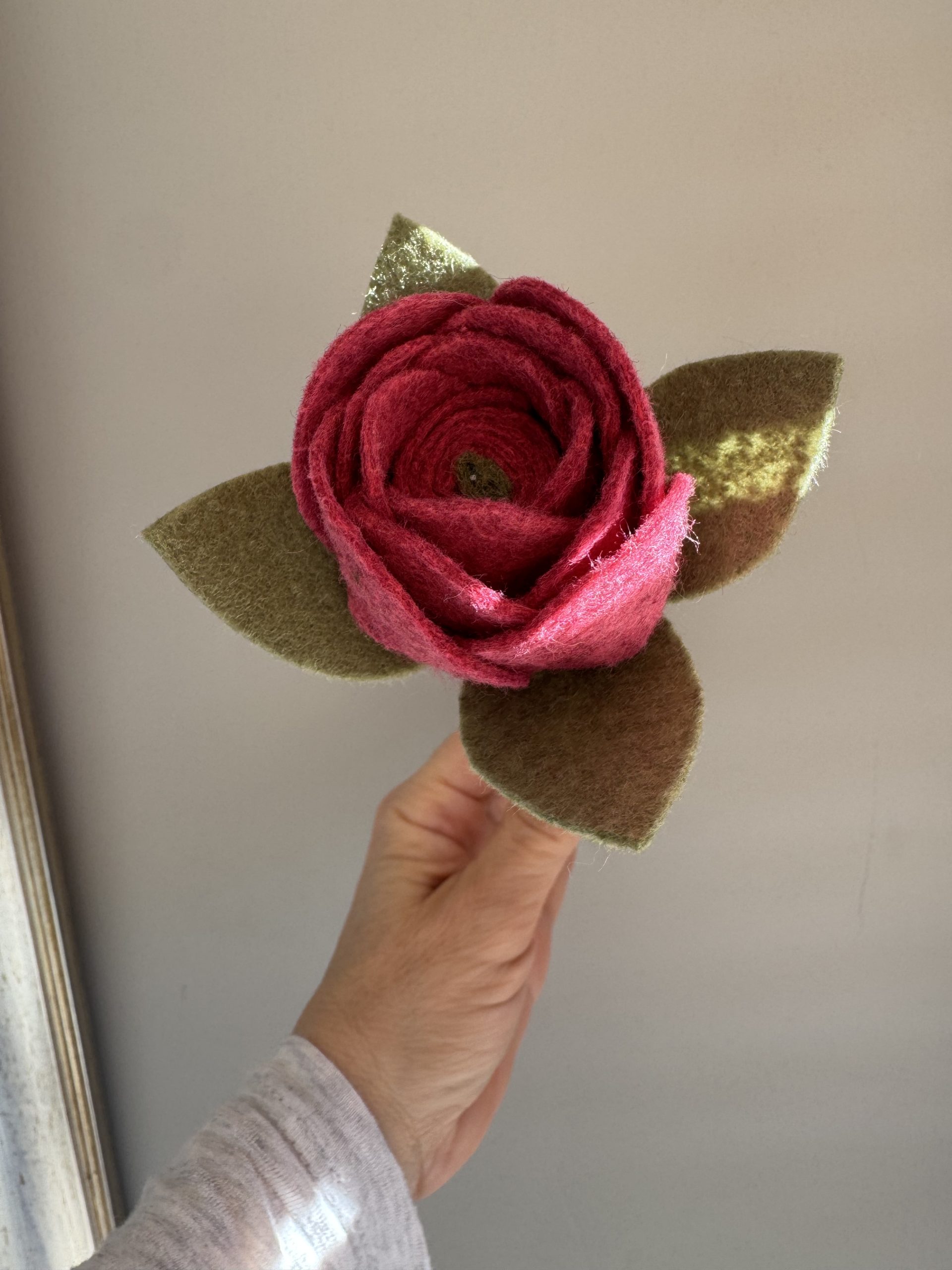 Handmade Felt Rose - 6 colours - Image 15