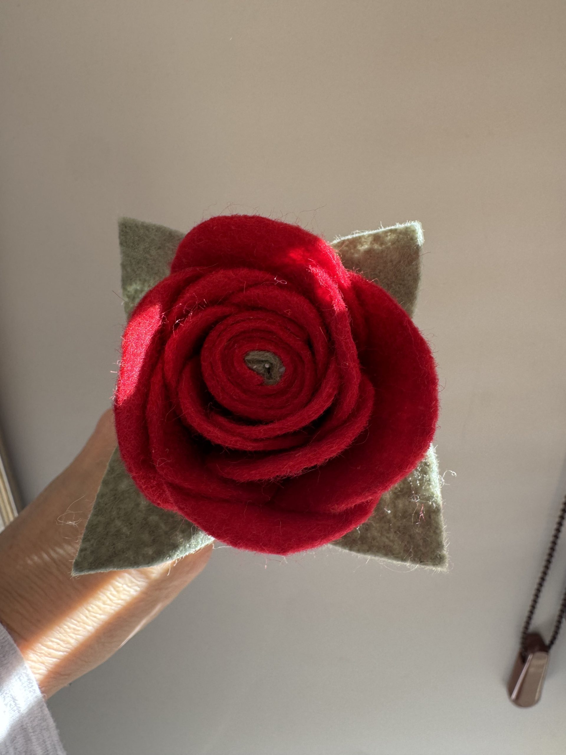 Handmade Felt Rose - 6 colours - Image 11
