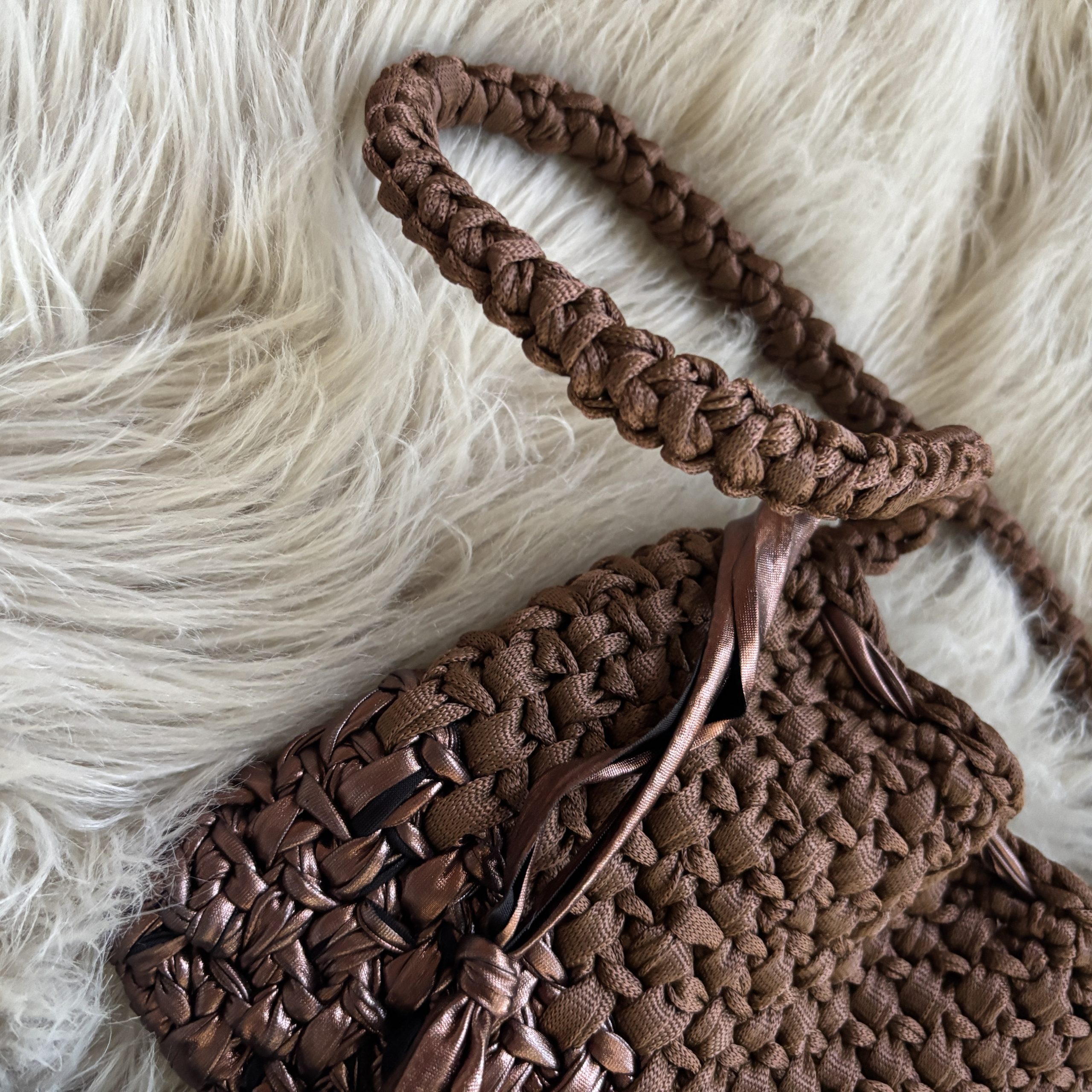 Sylvie bag closeup shoulder strap