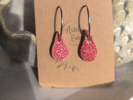Red drop Earrings