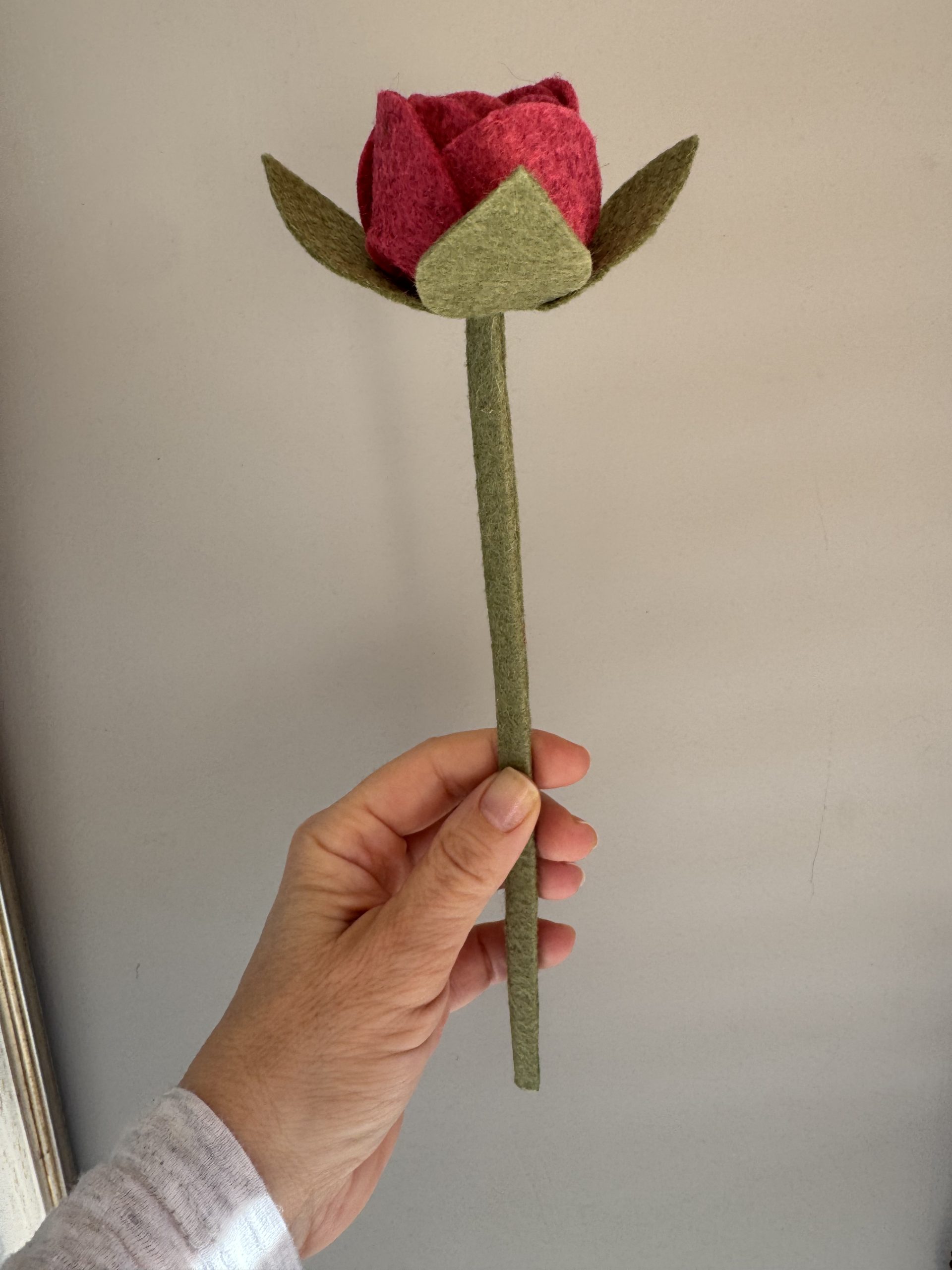 Handmade Felt Rose - 6 colours - Image 16
