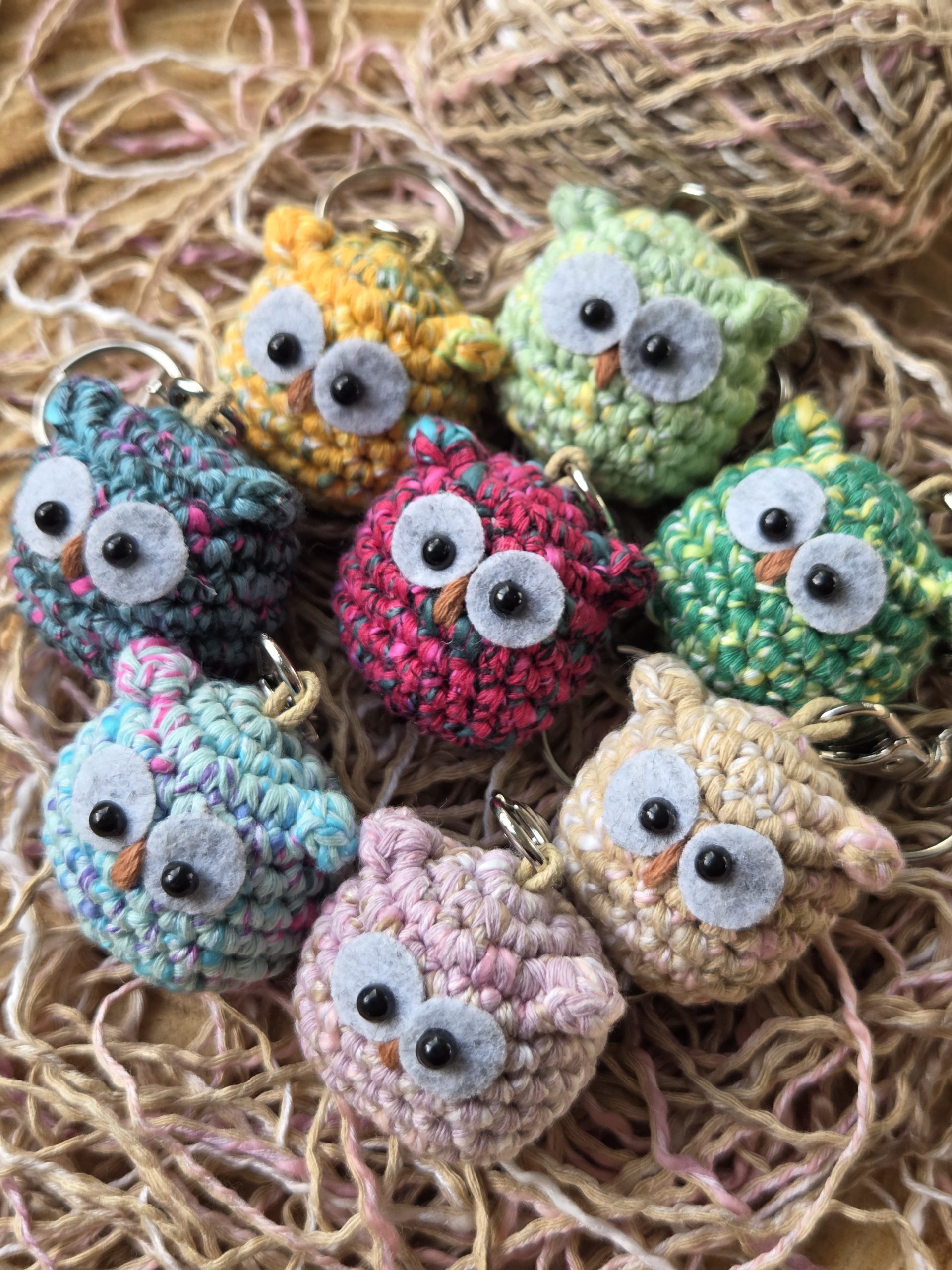 Handmade Crochet Owl Keychain / Keyring! Cute Amigurumi Owl Bag Charm! - Image 2