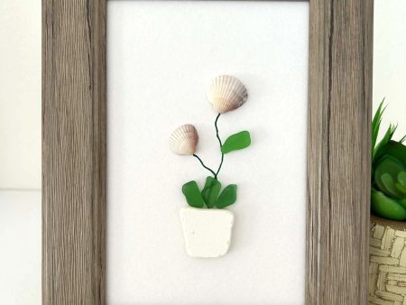 Seaglass and Sea Pottery Flower Pot – Ocean and Beach Inspired Décor