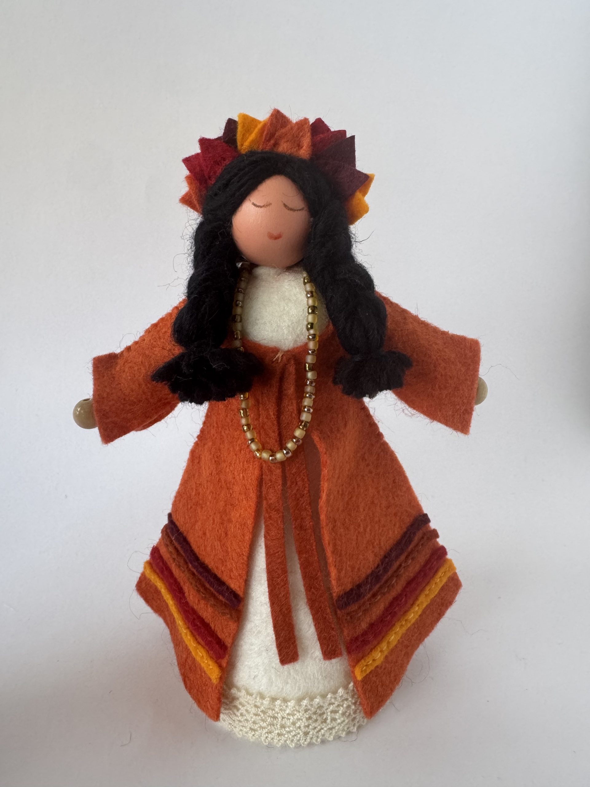 'Daughters of Cyprus' handmade felt heritage doll - Image 3