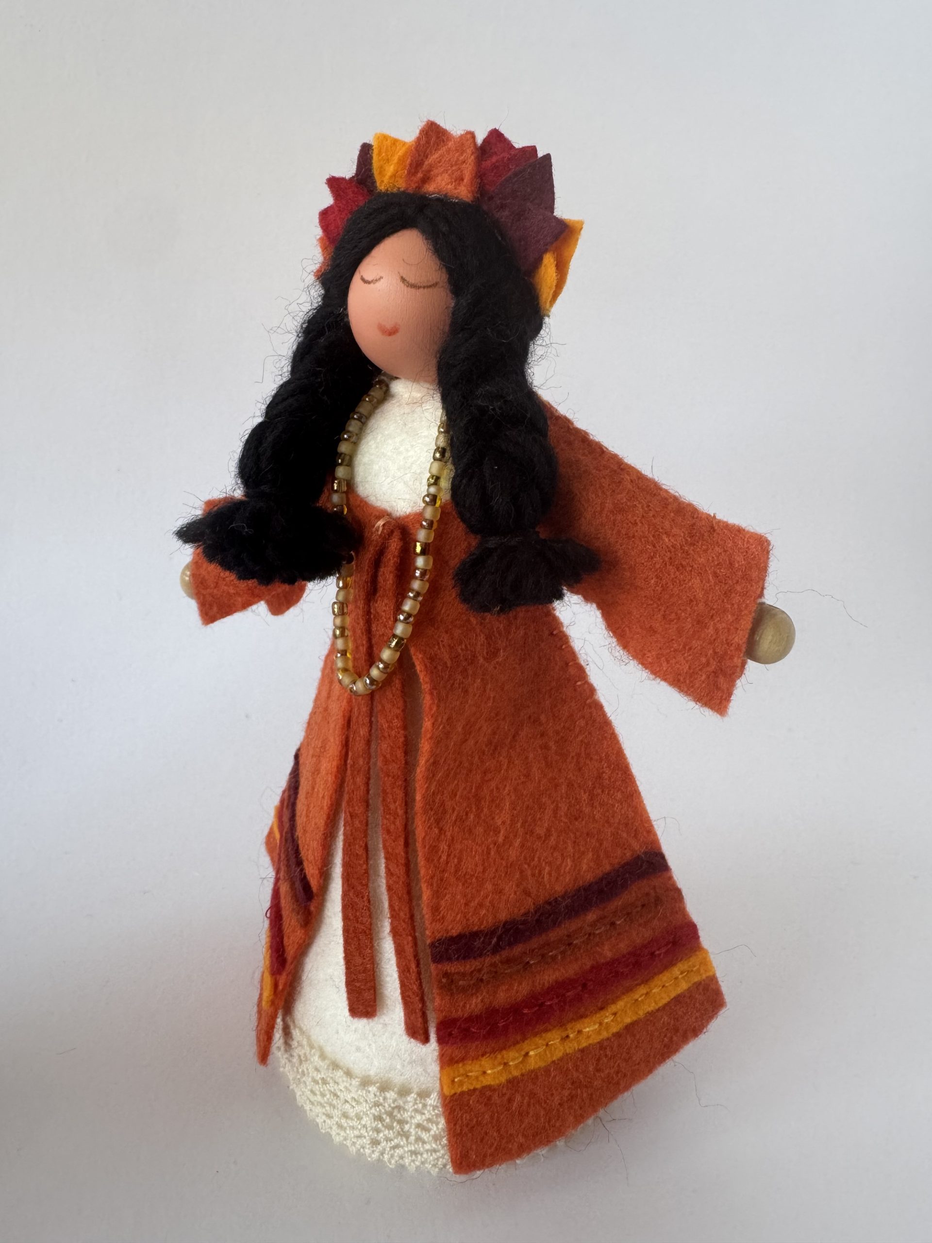 'Daughters of Cyprus' handmade felt heritage doll - Image 4