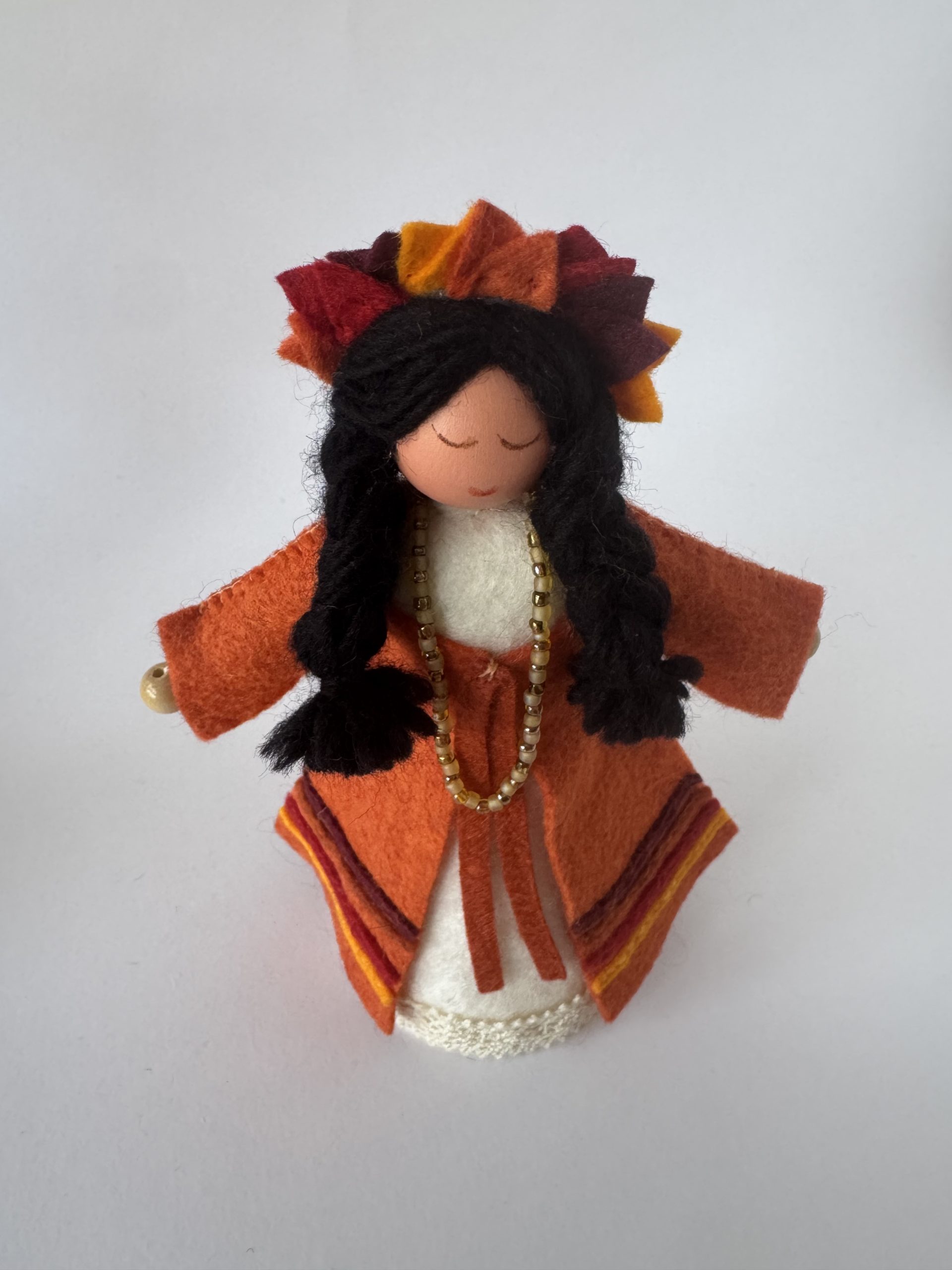 'Daughters of Cyprus' handmade felt heritage doll - Image 6
