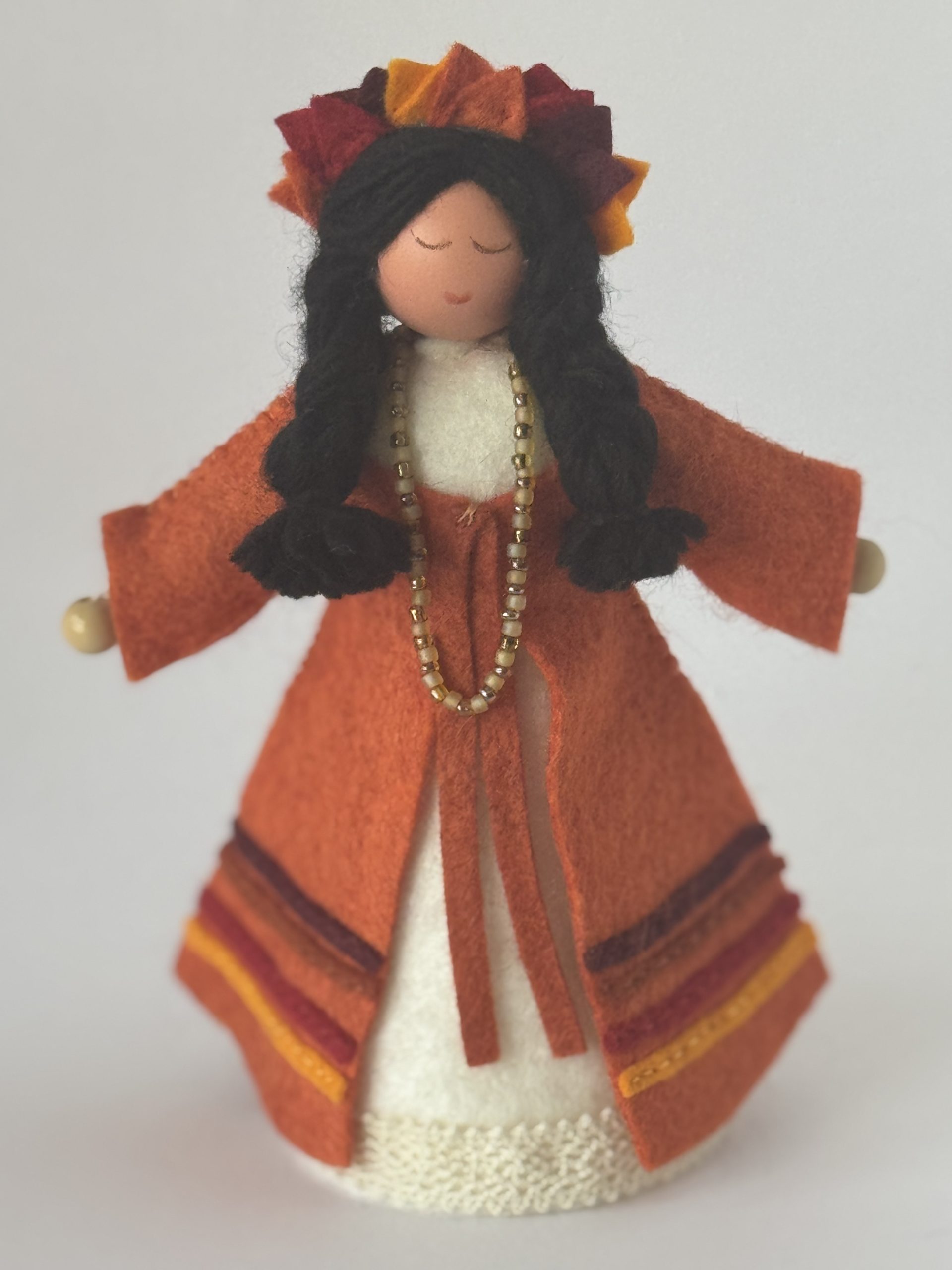 'Daughters of Cyprus' handmade felt heritage doll - Image 7