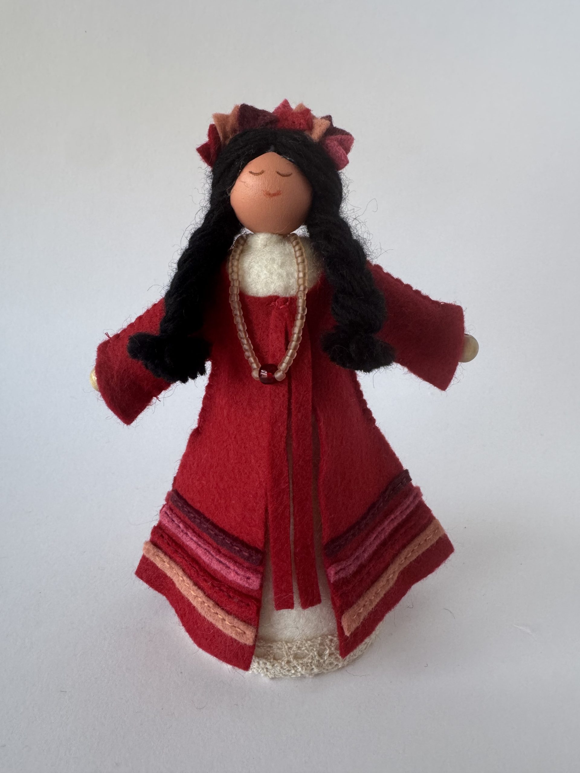'Daughters of Cyprus' handmade felt heritage doll - Image 8
