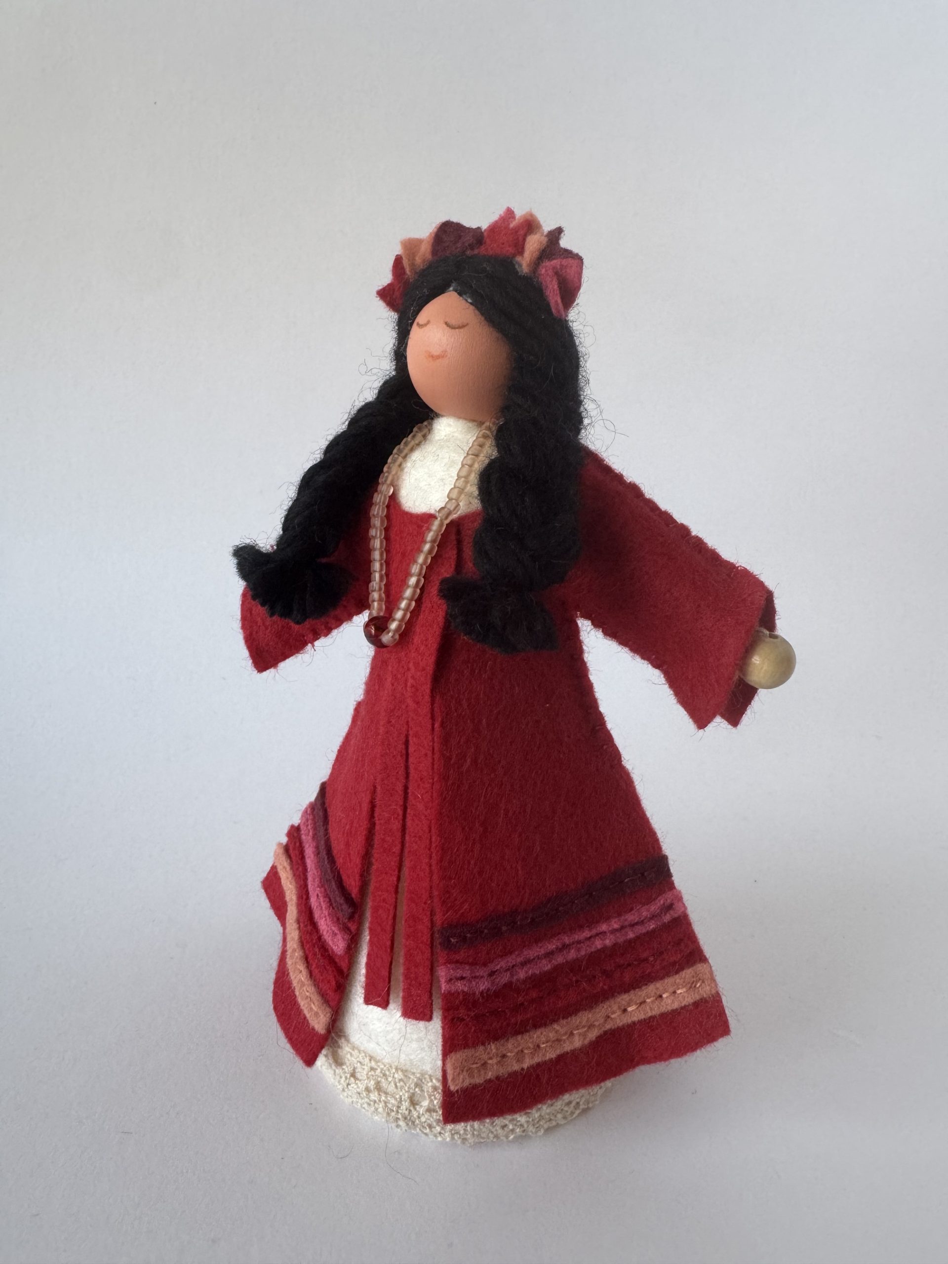 'Daughters of Cyprus' handmade felt heritage doll - Image 9