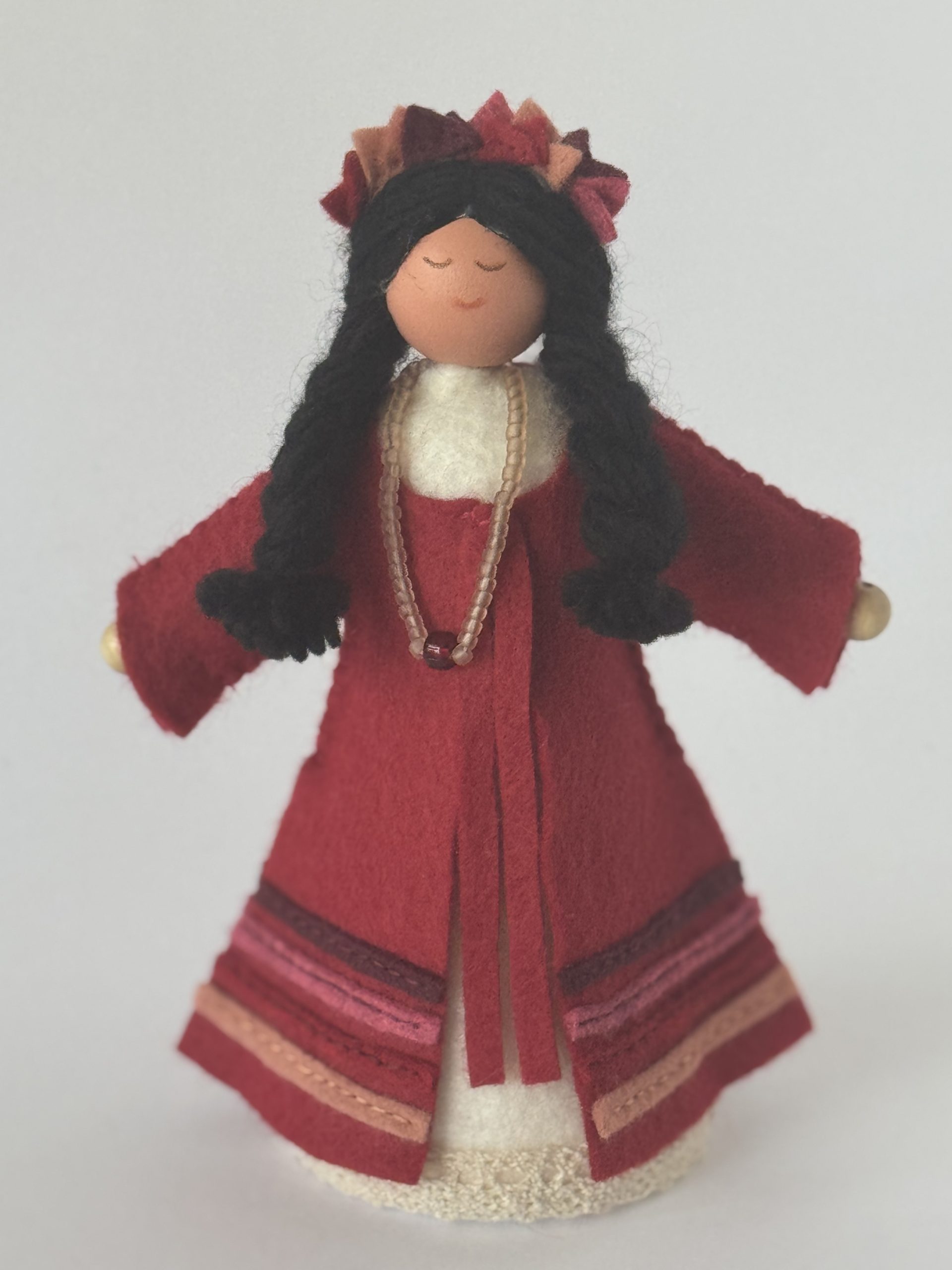 'Daughters of Cyprus' handmade felt heritage doll - Image 11