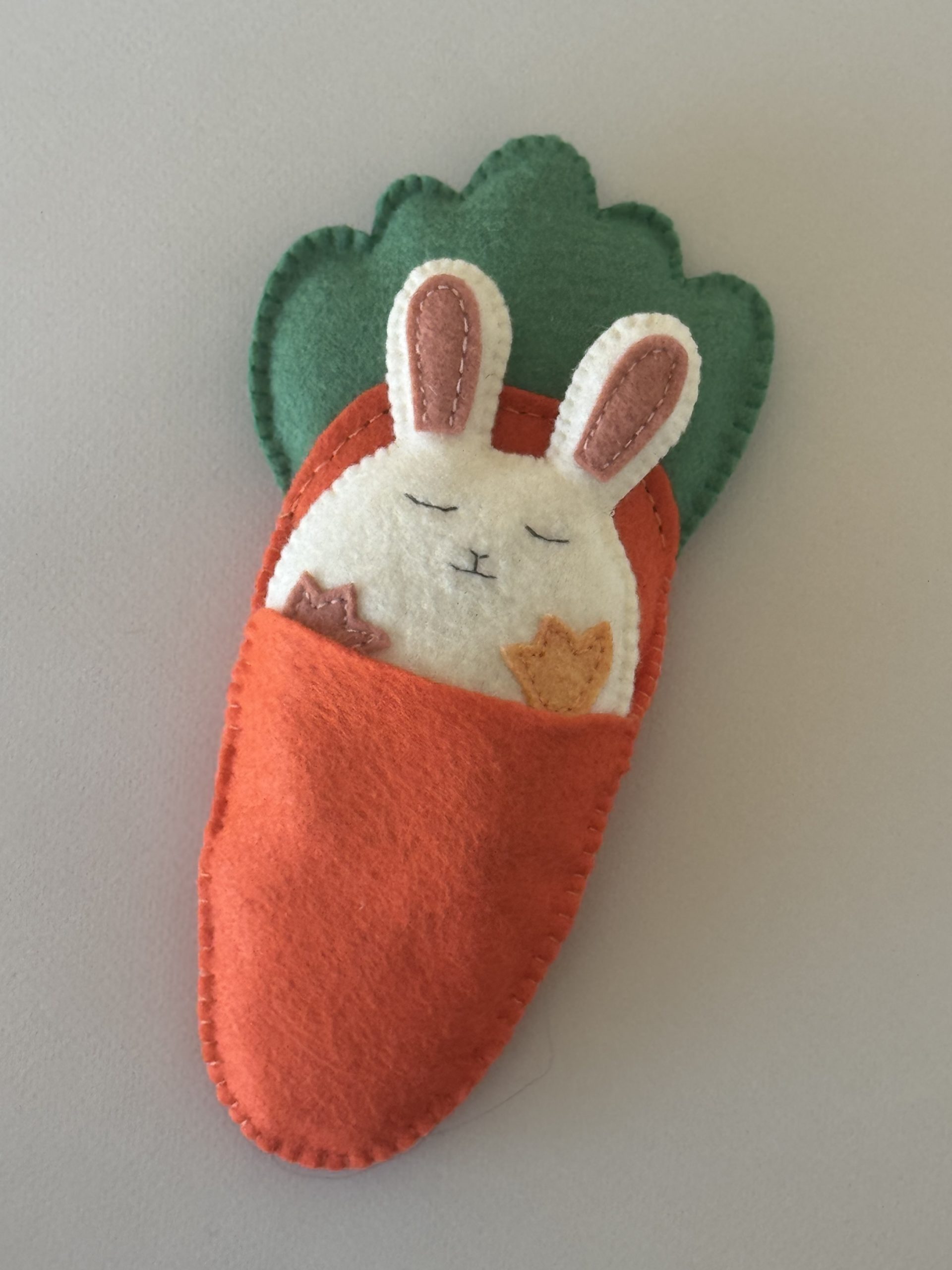 Adorable felt bunny and carrot cozy - Image 2