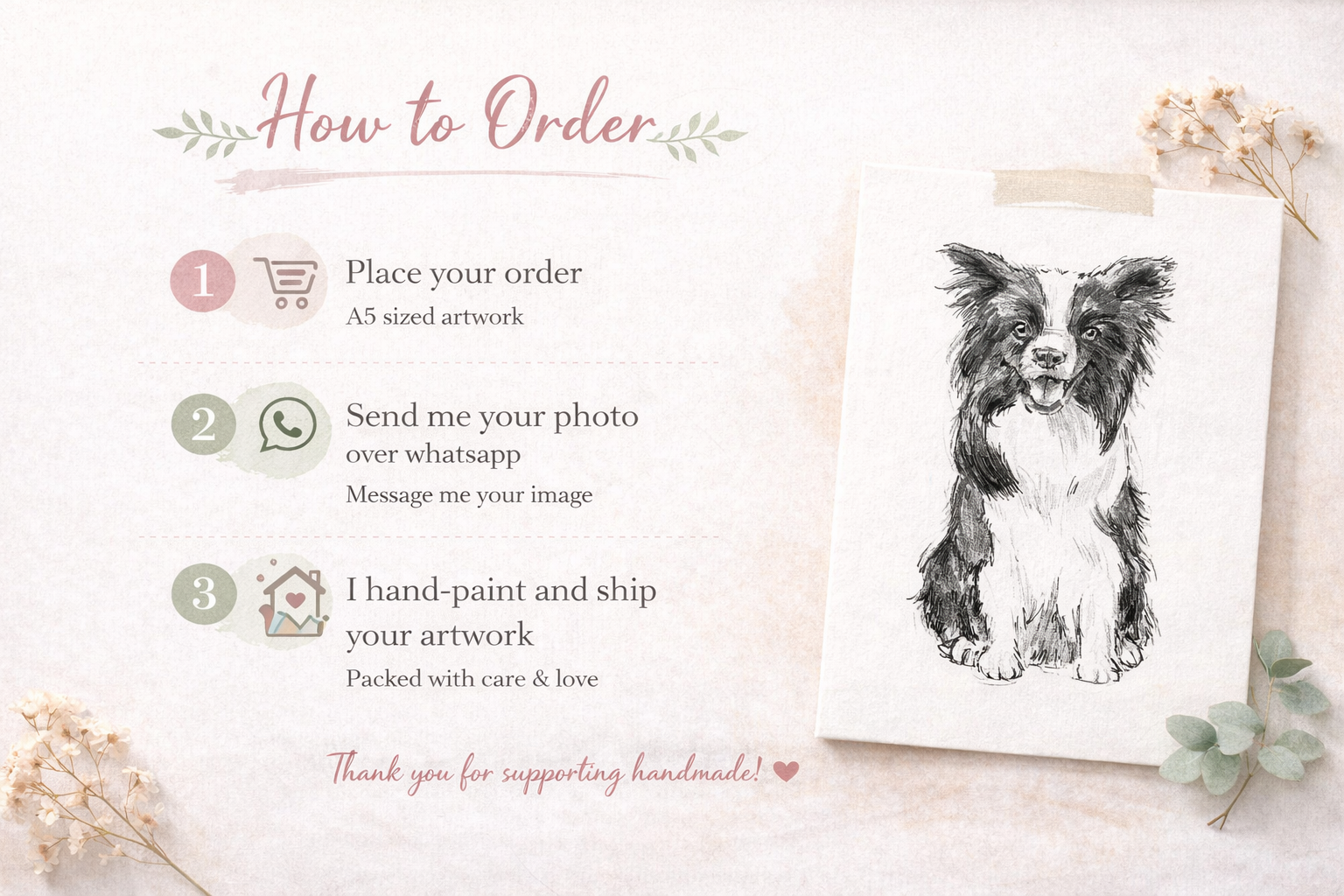 A Little Portrait of Your Pet – Custom Black & White Sketch - Image 2