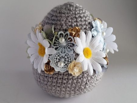 Crochet easter egg - Ethereal Bloom - ONE-OF-A-KIND