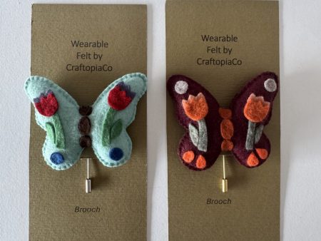 Felt Butterfly Brooch - 2 designs