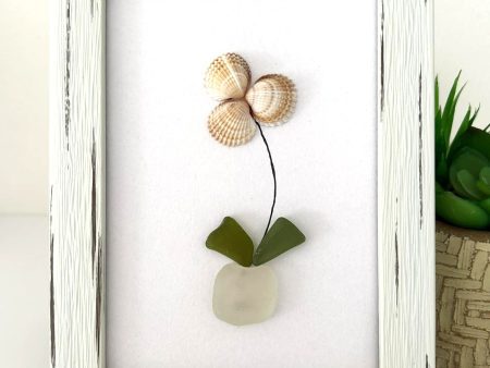 Seaglass & Shell Flower Art – Ocean Inspired Home Décor