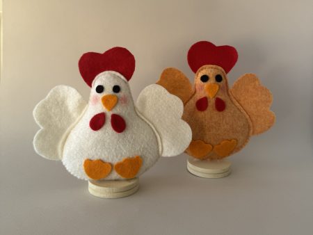 Handmade felt hen ornament