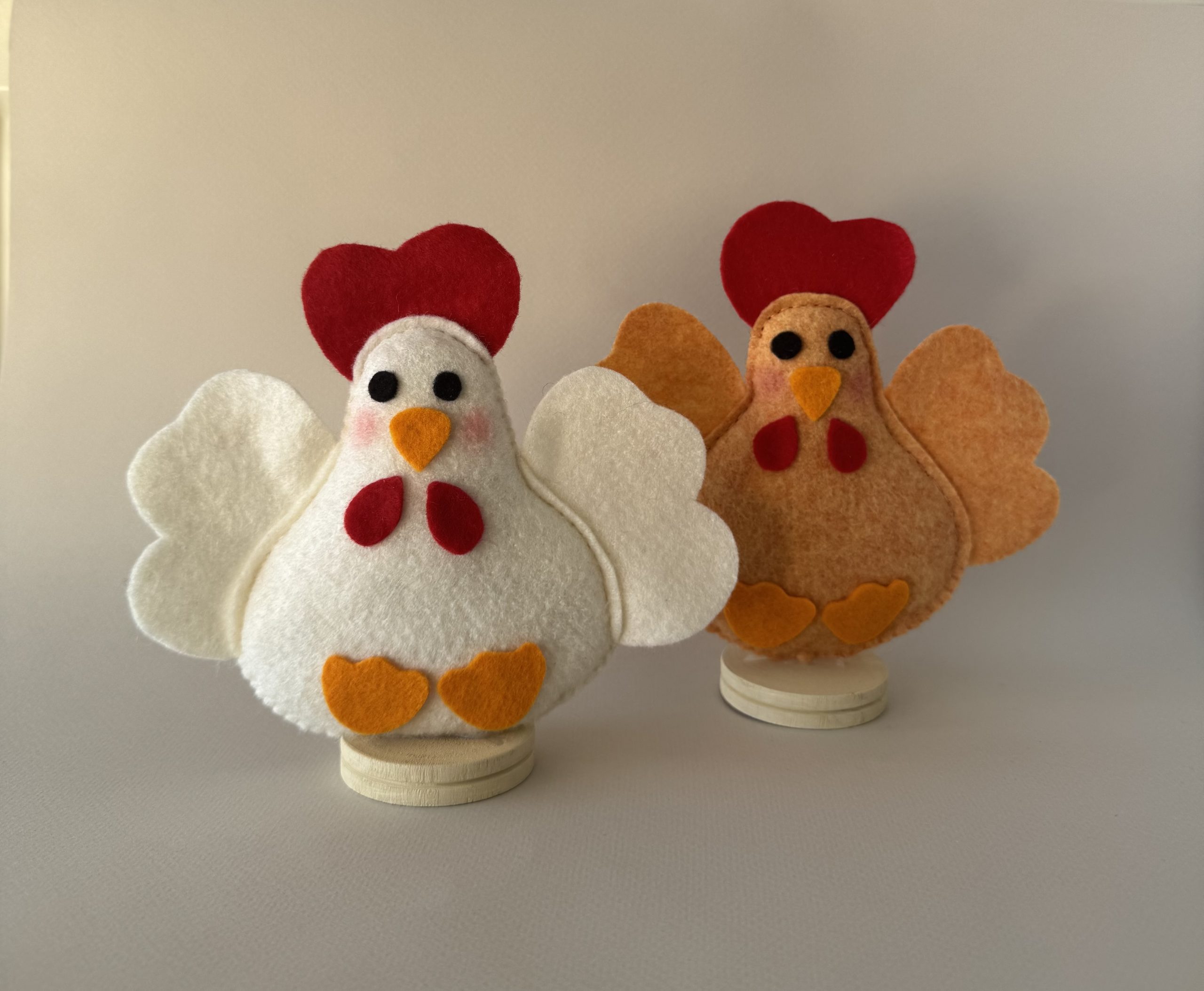 Handmade felt hen ornament