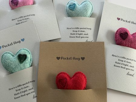 Handmade Felt Pocket Hug - 5 variations