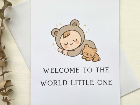 baby boy welcome card teddy bear new baby greeting card handmade